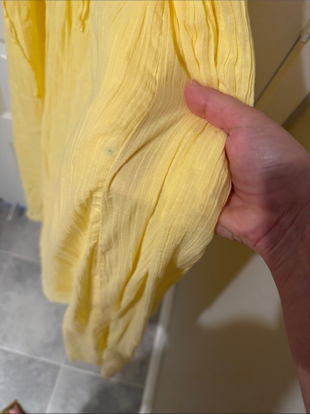 FREE PEOPLE PINEAPPLE SLICE Yellow Women's Smocked Midi Dress S SMALL backless π - Picture 6 of 12